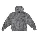 Stonewashed Boxy Zip-Up Hoodie