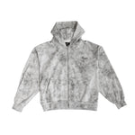 Stonewashed Script Zip-Up Hoodie