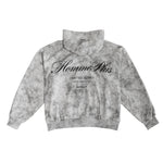 Stonewashed Script Zip-Up Hoodie