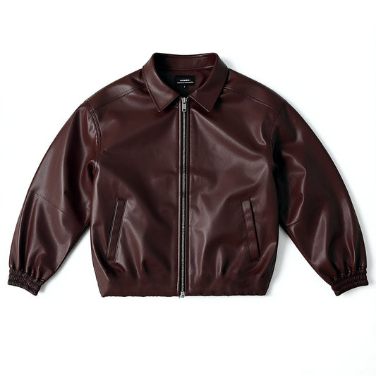 Pleather Bomber