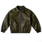 Pleather Bomber
