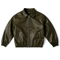 Pleather Bomber