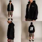 Stonewashed Boxy Zip-Up Hoodie